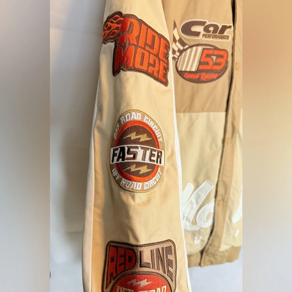 R3Bel Jacket Racing Speed Race Beige Mens - Picture 3 of 13